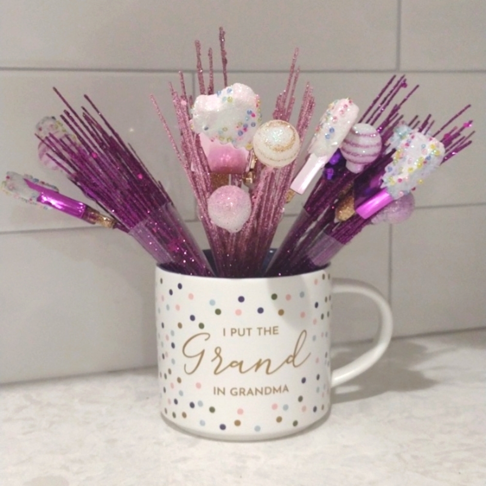 Grandma Mug with party clips 🎉💜